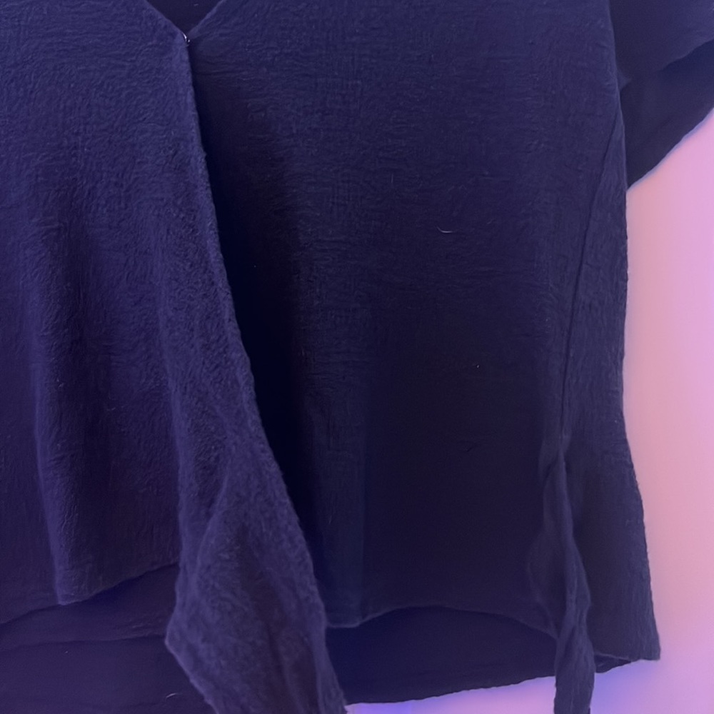 Madewell Texture & Thread Wrap-Tie Top - Picture 5 of 7